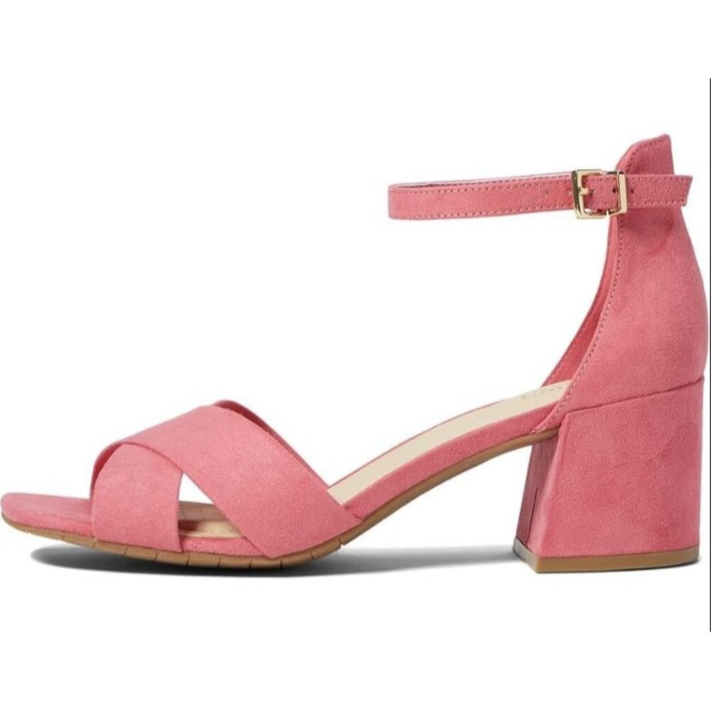 Kenneth Cole Reaction Mix X Band Heeled Sandal Womens Size 5.5 Light Coral